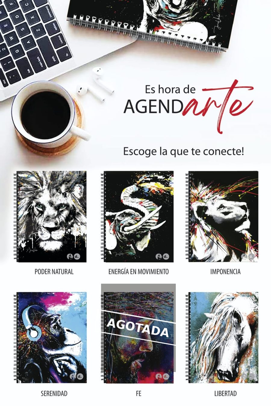 Las cinco portadas de AgendArte disponibles